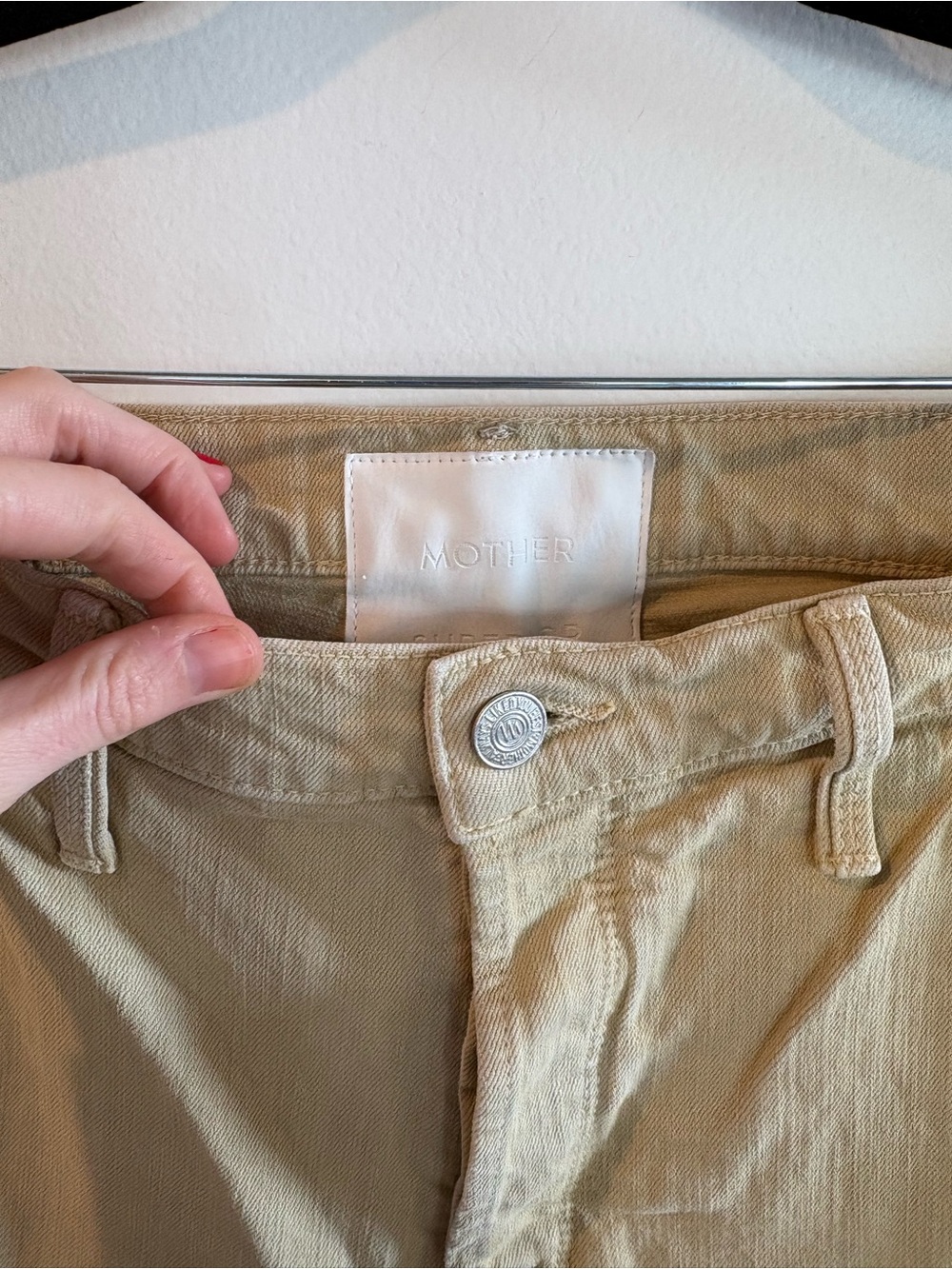 MOTHER utility pant in pale green - Picture 4 of 7